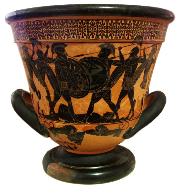 black figure attic calyx krater