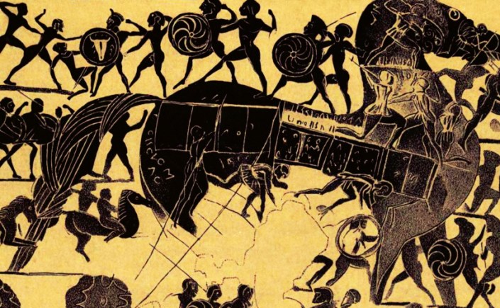 kleiner, in korinthischem Stil gemalter Aryballos aus rotgelbem Thon (small Corinthian black-figure Aryballos from c. BCE) from jahrbuchdeskaiserlich page 431 Kaiserlich Deutsches Archäologisches Institut, 1887