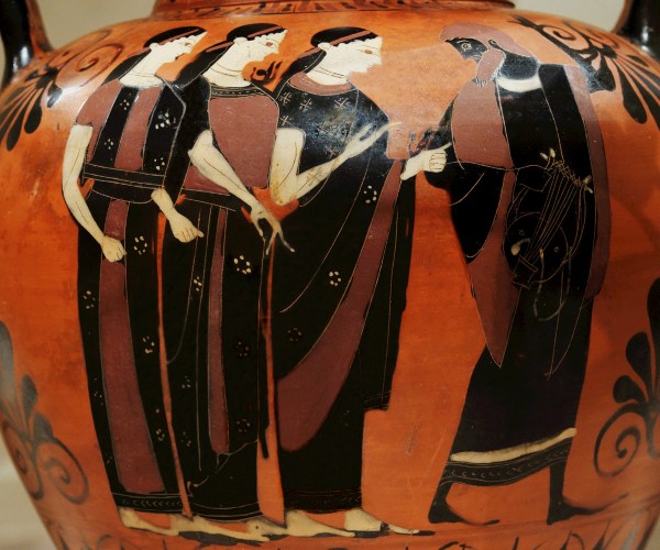 Attic Black-Figure Neck Amphora by Swing Painter c. 540-530 BCE please click image for more