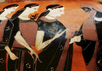 Attic Black-Figure Neck Amphora by Swing Painter c. 540-530 BCE