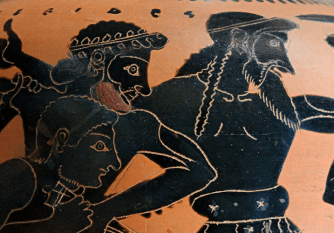 Attic Black-Figure Neck Amphora by Swing Painter c. 540-530 BCE