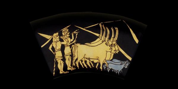 Middle Ring: PEACEFUL HERDSMEN. From the Shield of Achilles by Kathleen Vail © All Rights Reserved