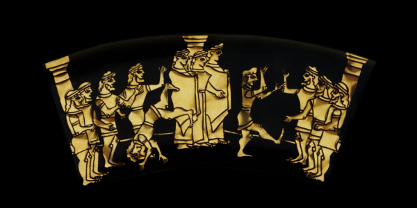 Outer Ring: ACROBATS JOIN THE ACTION. From the Shield of Achilles by Kathleen Vail © All Rights Reserved