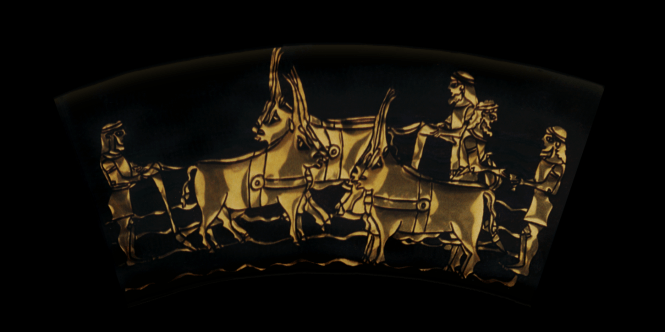 Outer Ring: Plowing the Field. From the Shield of Achilles by Kathleen Vail  © All Rights Reserved