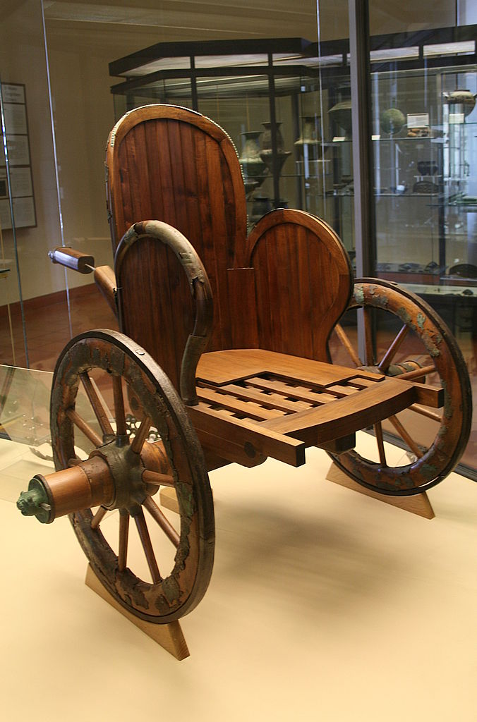 Wooden Substructure of an Etruscan Chariot, ca. 550 BCE. Source: Wikimedia Commons