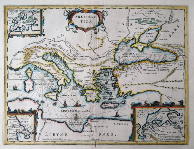Kaerius' Map of the Argonautica, ca. 1645 CE. Source: Wikimedia Commons