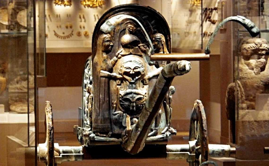 The Monteleone Chariot, an Etruscan chariot dated to ca. 530 BCE. Source: Wikimedia Commons