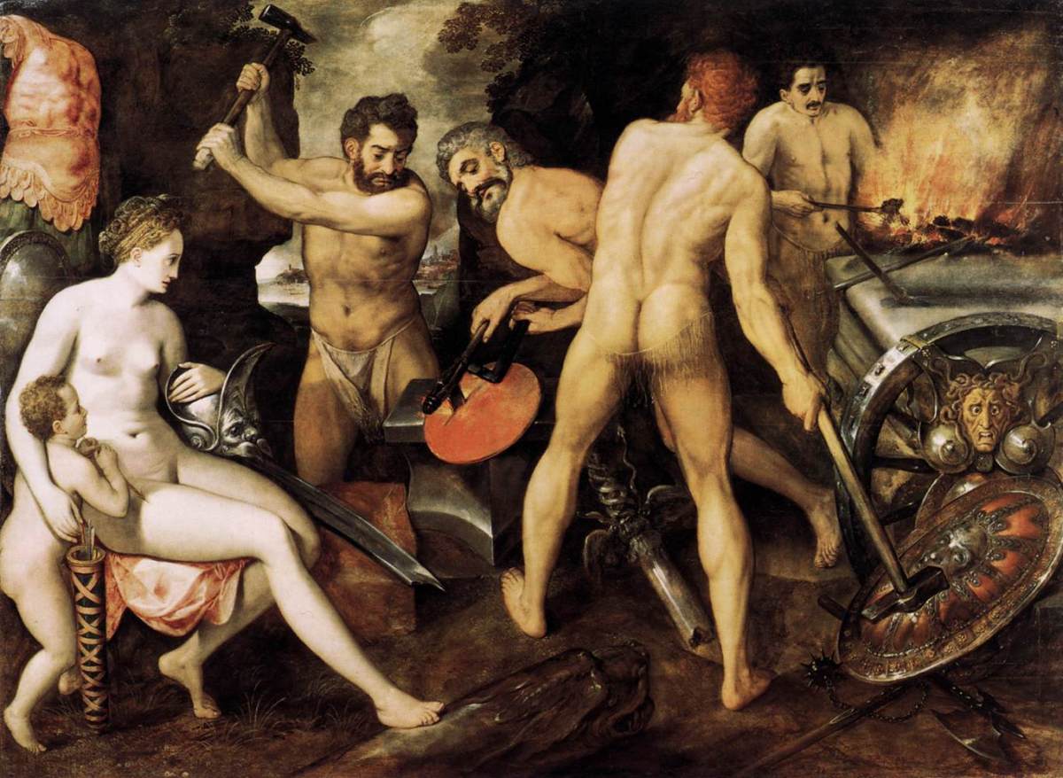 Venus at Vulcan's Forge, by Frans Floris de Vriendt, ca. 1560 -1564. Source: Wikimedia Commons