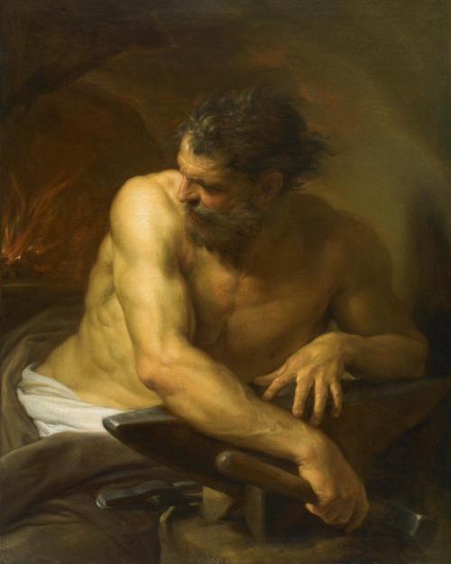 Vulcan in his forge, by Pompeo Batoni ca. 1750. Source: Wikimedia Commons