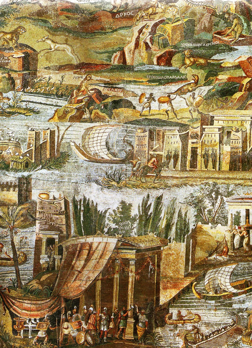 Nile Mosaic of Palestrina. Circa 100 BCE. Source: Wikimedia Commons