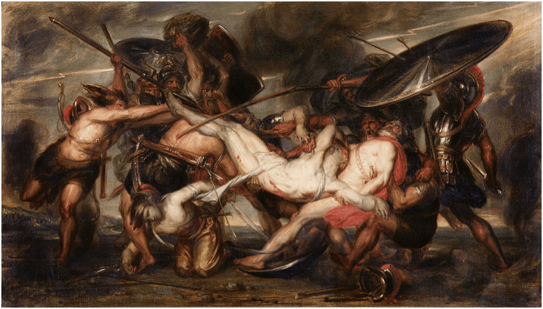 Battle for the body of Patroklos. Source: Wikimedia Commons