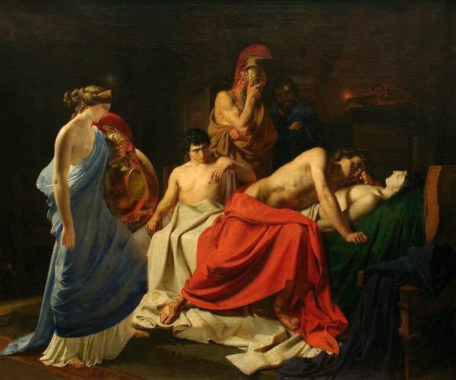 Achilles and the Body of Patroclus, Nikolai Ge, ca. 1855. Source: CC0 via Wikimedia Commons