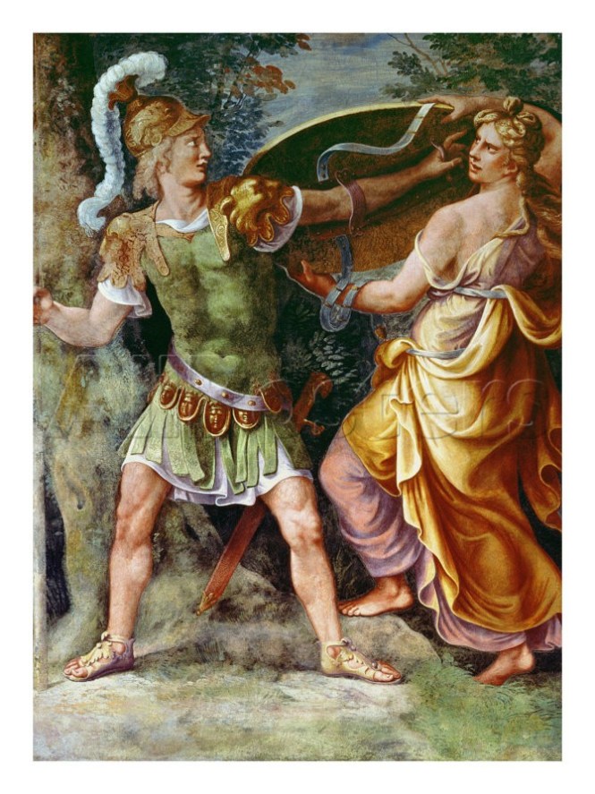 Thetis giving Achilles his armor by Giulio Romano [1499-1546]. Source: Wikimedia Commons