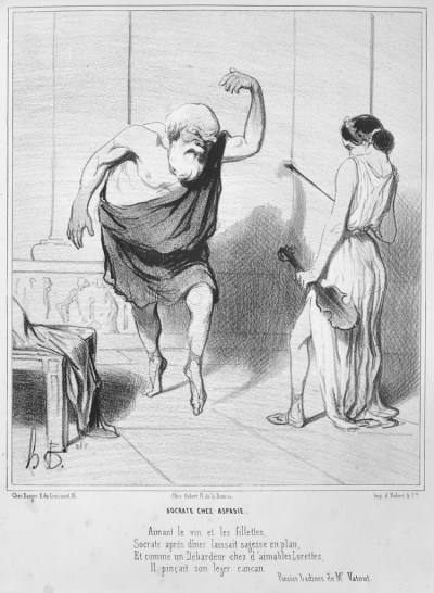 Socrates in the House of Aspasia (Socrate chez Aspasie) Honoré Daumier, 1842. Source: Copyright mfa.org